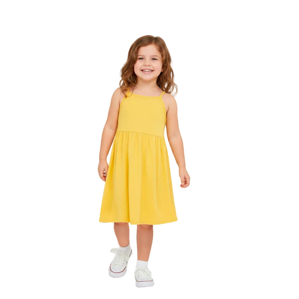 Soft Organic Cotton Empire Camisole Sundress | Yellow