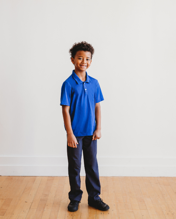 Boys Soft Cotton Jersey 2-Button Short Sleeve Polo Shirt | Elf