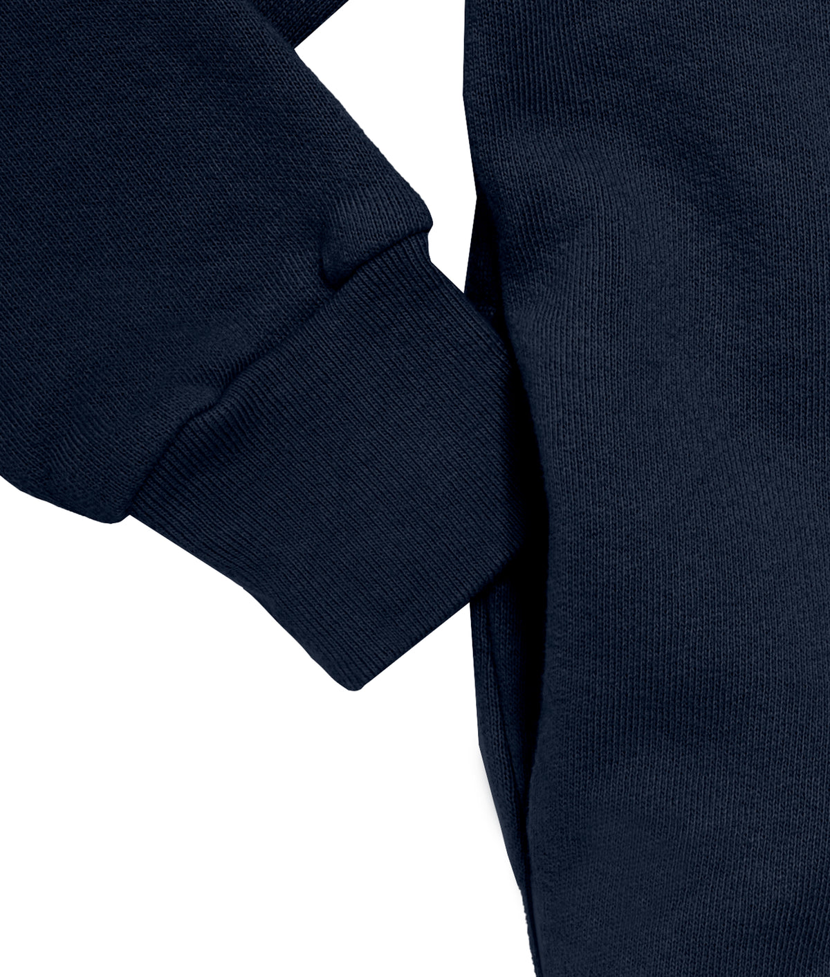 Soft &amp; Cozy 100% Cotton Fleece Zip Hoodie with Inner Pockets | Dark Navy