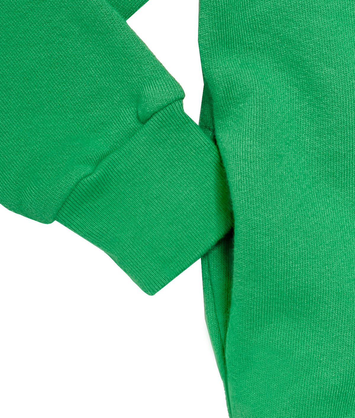 Soft &amp; Cozy 100% Cotton Fleece Zip Hoodie with Inner Pockets | Elf Green