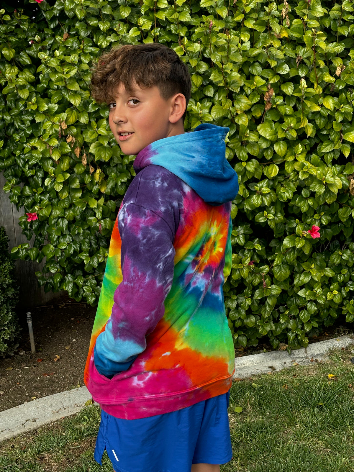 Limited Edition Tie Dyed Soft &amp; Cozy 100% Cotton Fleece Zip Hoodie | Rainbow Spiral