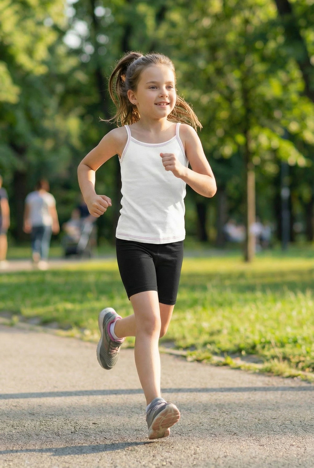 Girls Soft 100% Cotton Bike Shorts | Red