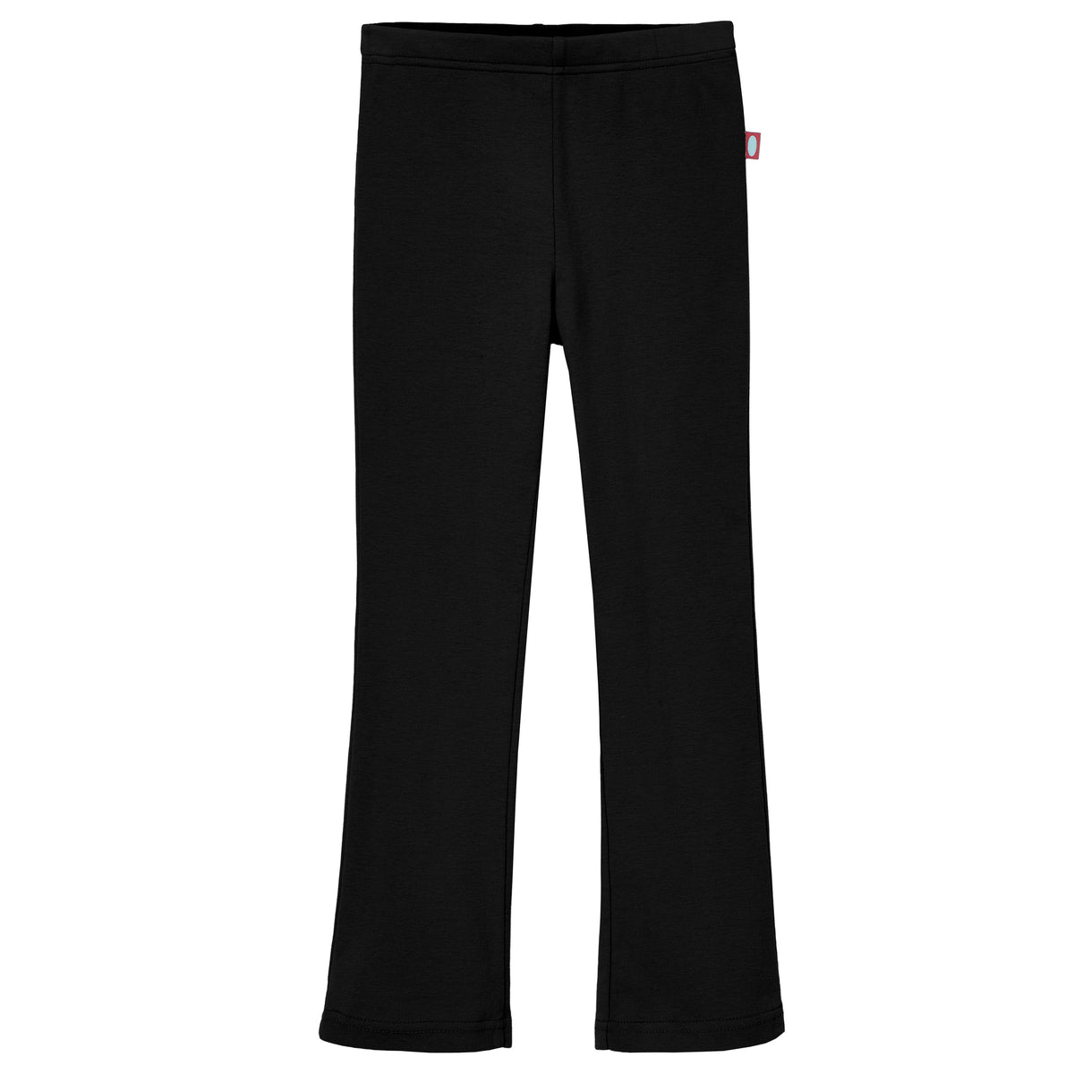 Girls Soft 100% Cotton Flare Boot-Cut Leggings | Black