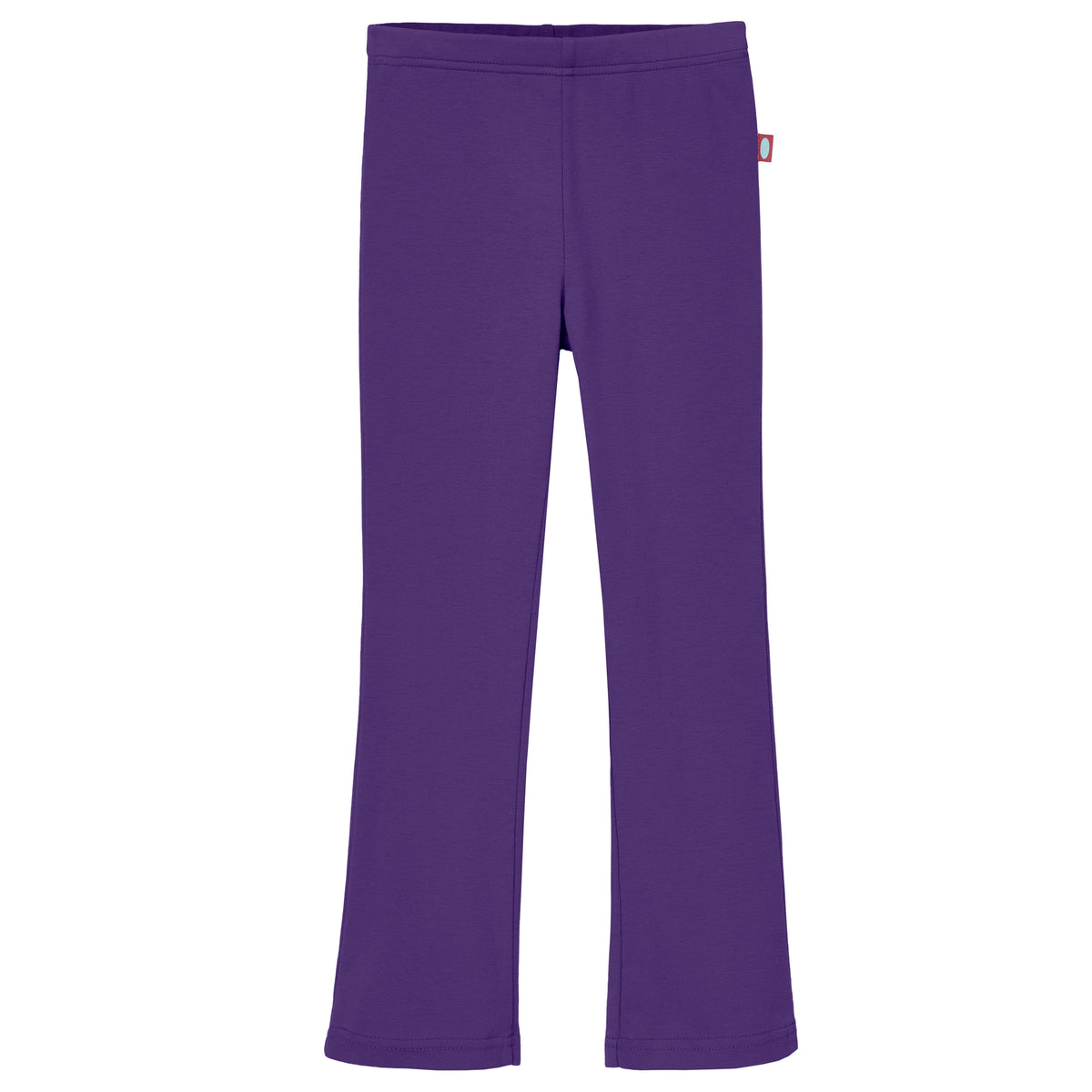 Girls Soft 100% Cotton Flare Boot-Cut Leggings | Purple