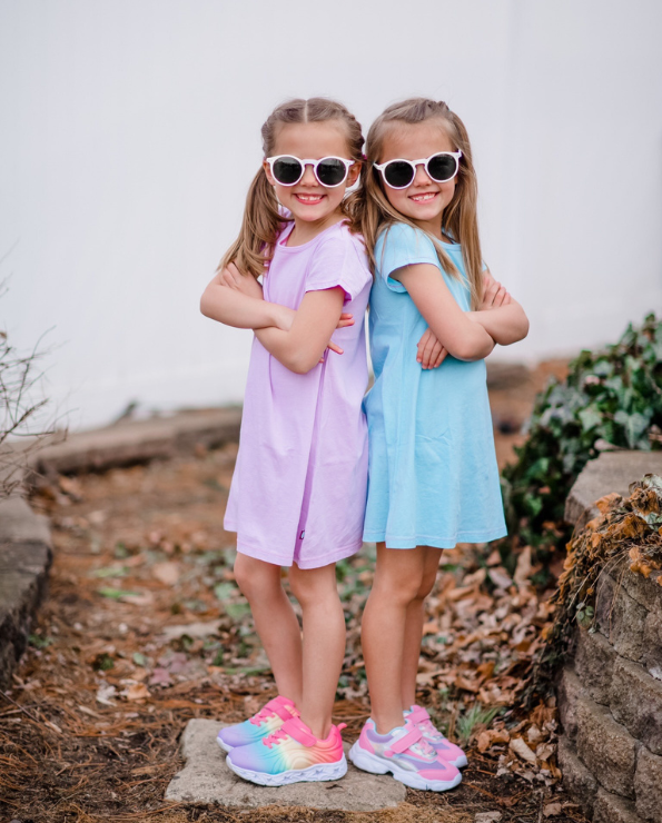 Girls Soft Cotton Jersey Cap Sleeve Dress | Candy Apple