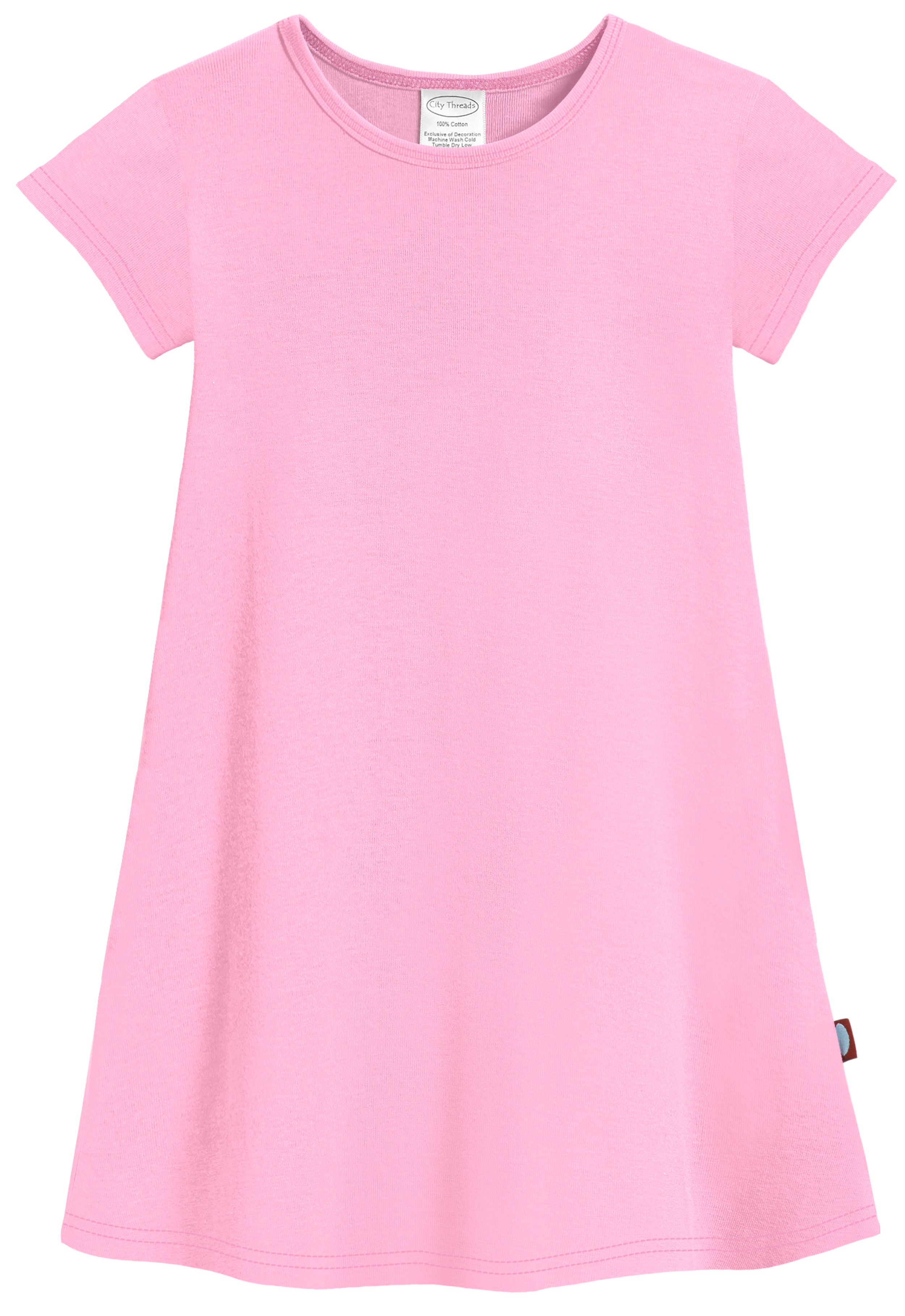 Super-Soft Organic Cotton Cap Sleeve Dress| Bright Light