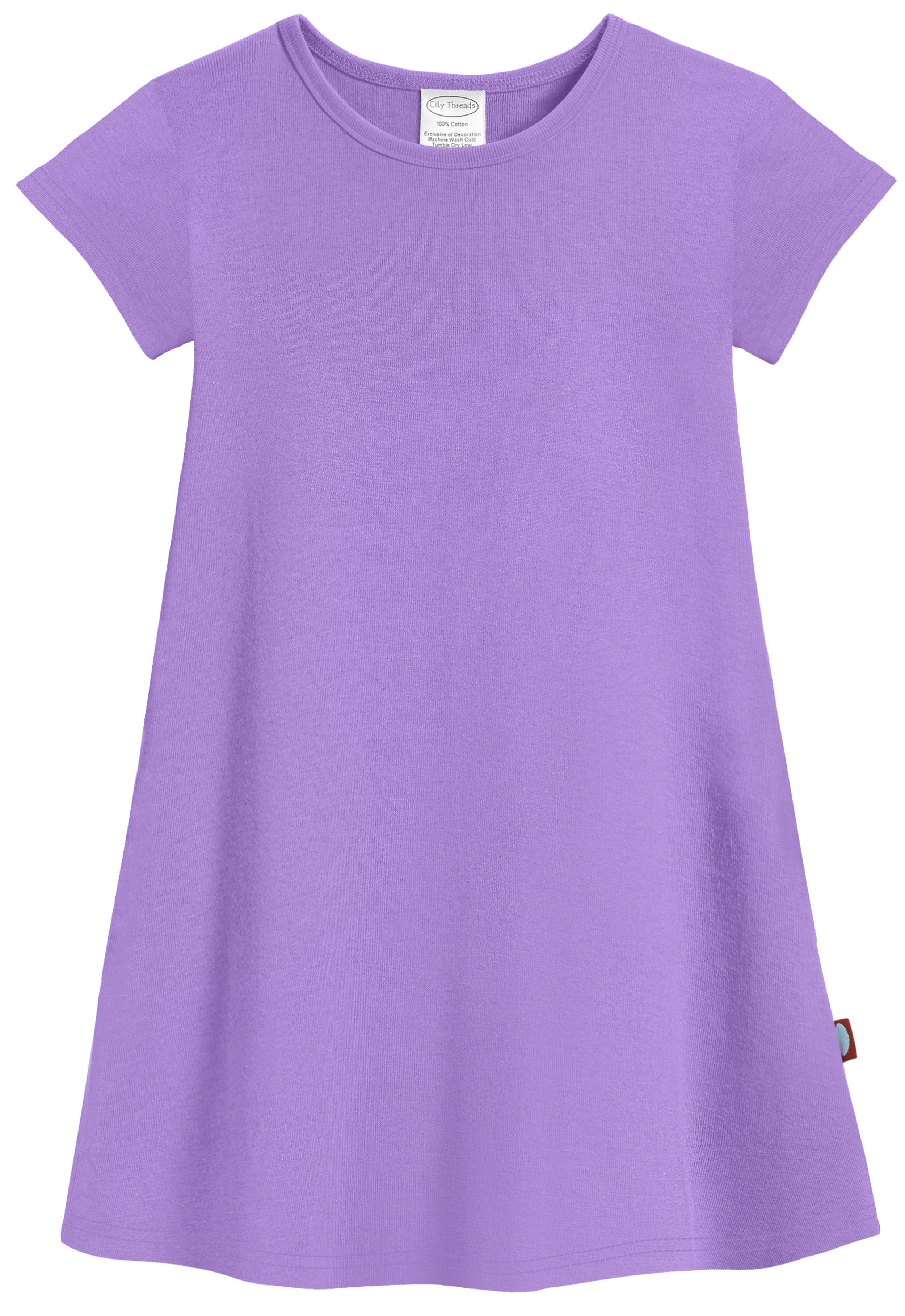 Super-Soft 100% Organic Cotton Cap Sleeve Dress| Deep Purple