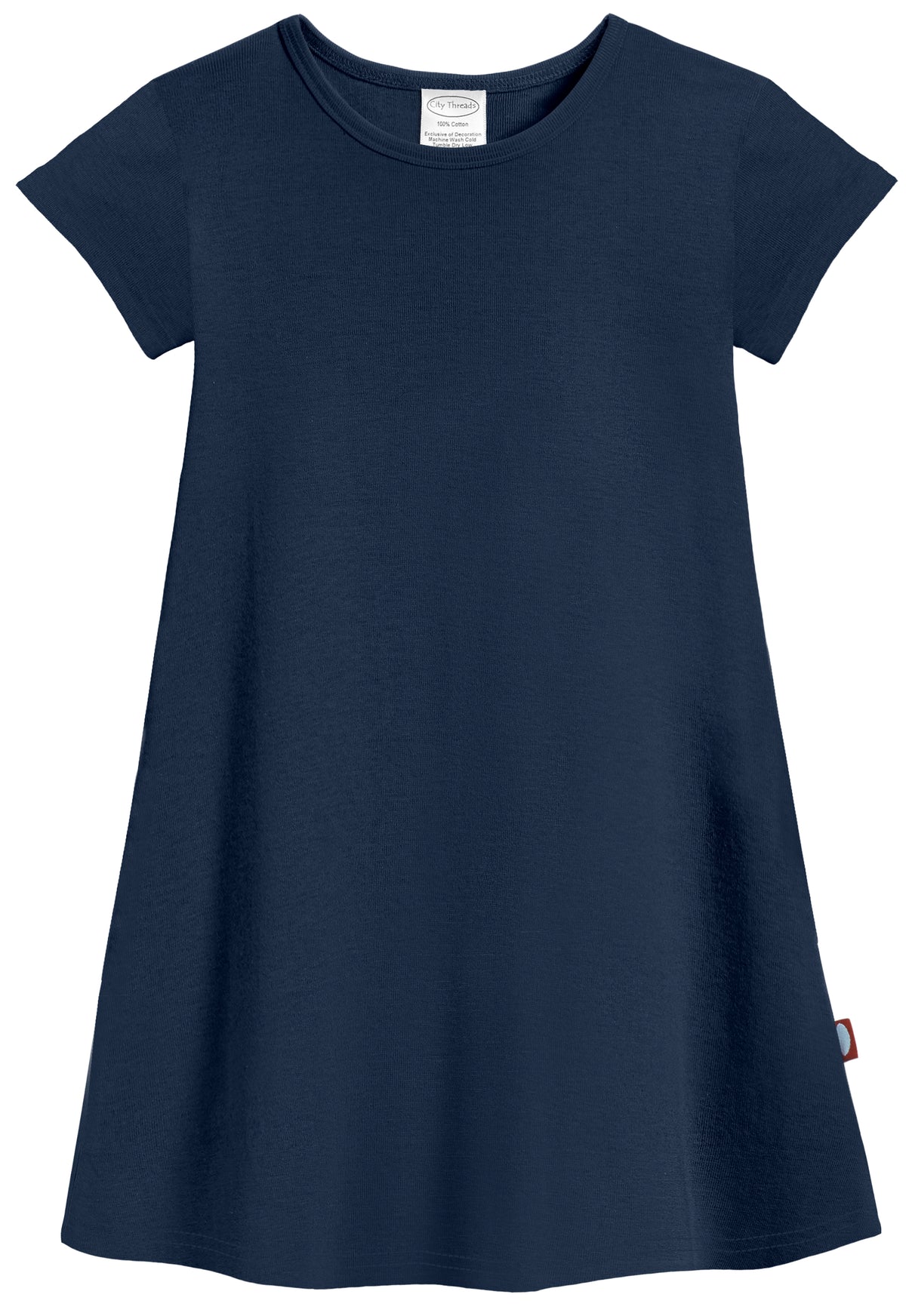 Super-Soft Organic Cotton Cap Sleeve Dress| Navy