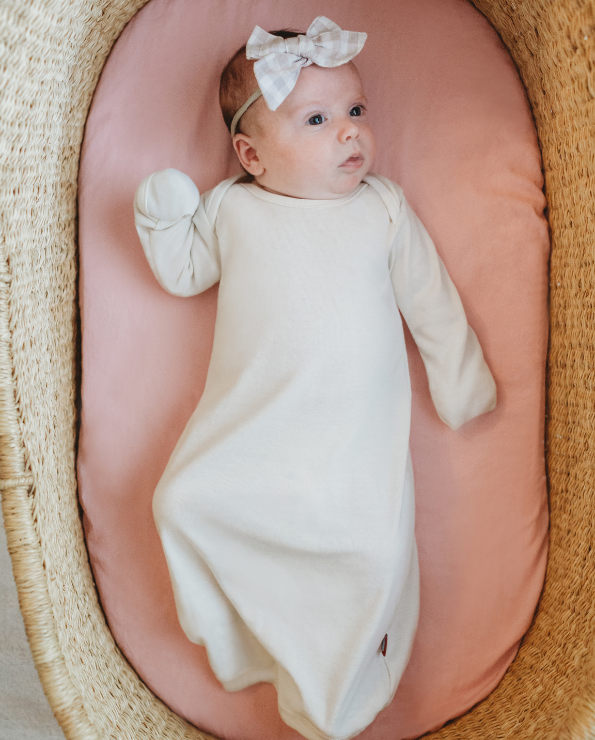 Super-Soft Organic Cotton Baby Rib Gown | Smurf