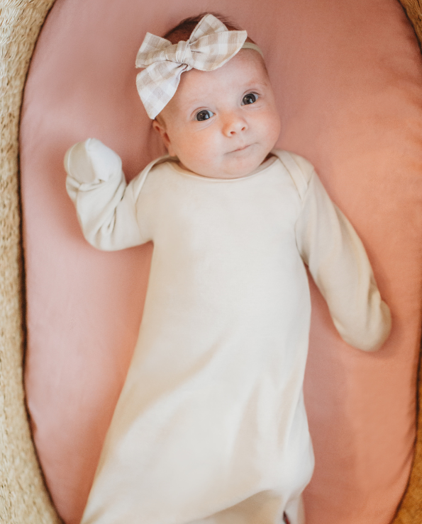 Super-Soft Organic Cotton Baby Rib Gown | Elf Green