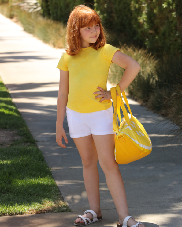 Girls Soft Cotton UPF 50+ Jersey Pocket Shorts | Elf
