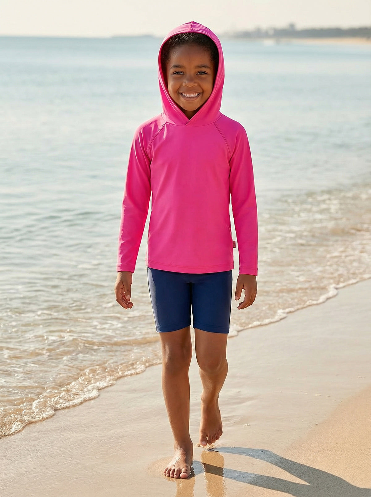 Unisex UPF 50+ Long Sleeve Hooded Rashguard | Turquoise
