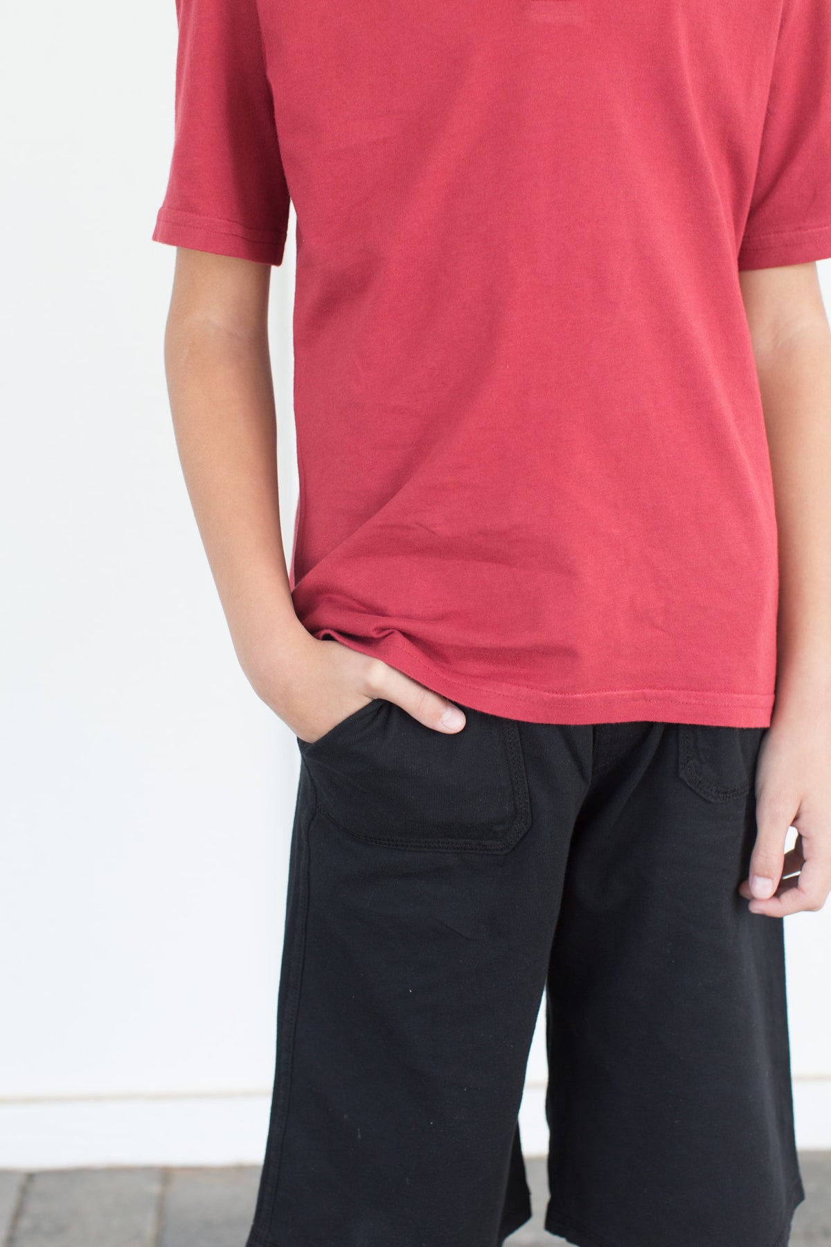 Boys Soft Cotton UPF 50+ 3 -Pocket Jersey Shorts | Orange