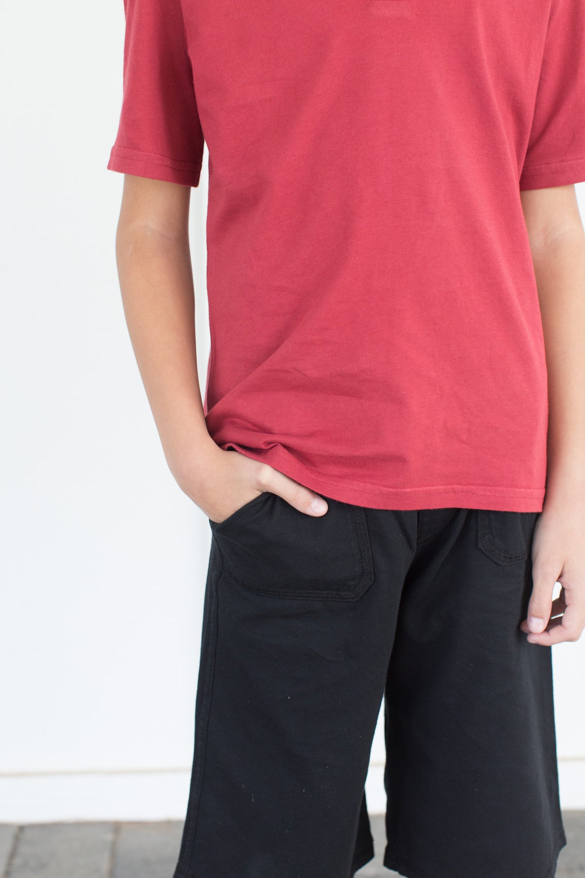 Boys Soft Cotton UPF 50+ 3 -Pocket Jersey Shorts | Dark Khaki