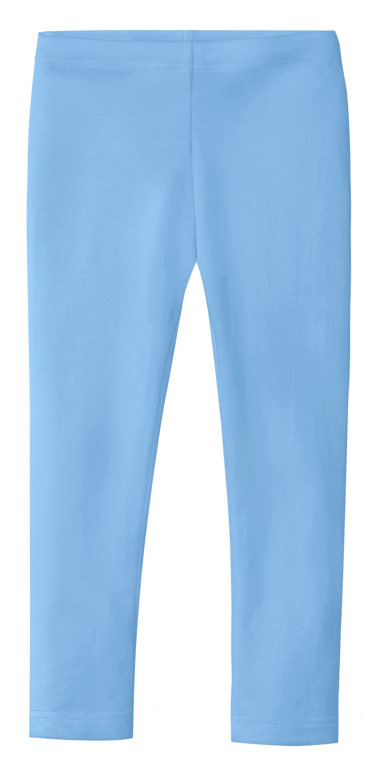 Girls Soft Organic Cotton Leggings | Bright Light Blue