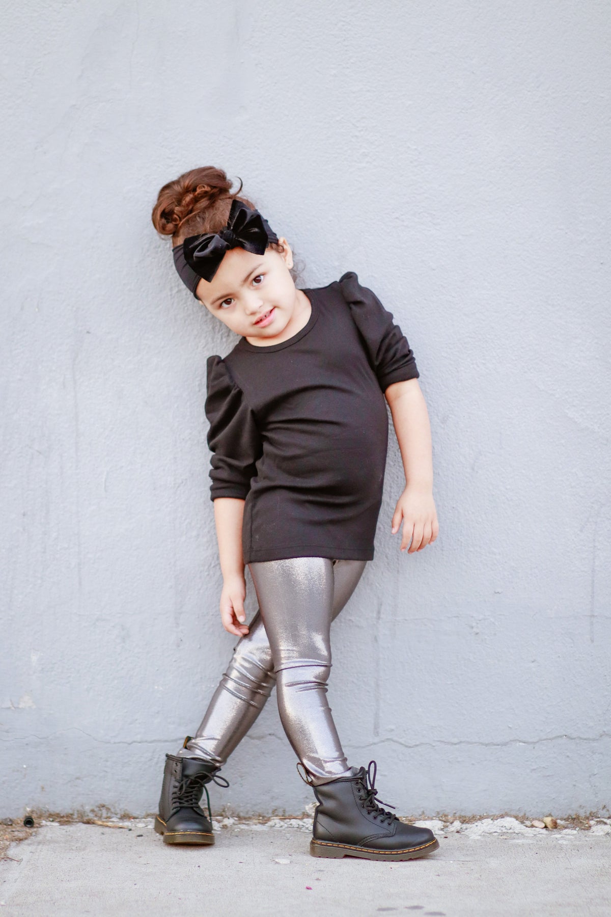 Girls Soft Cotton Puff Long Sleeve Tee | Yellow