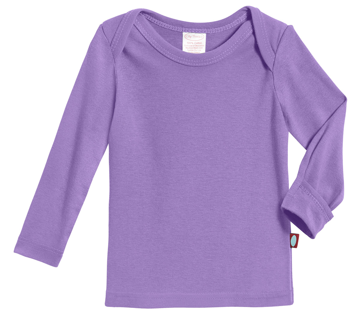 Super-Soft Organic Cotton Baby Rib Long Sleeve Lap Tee| Deep Purple