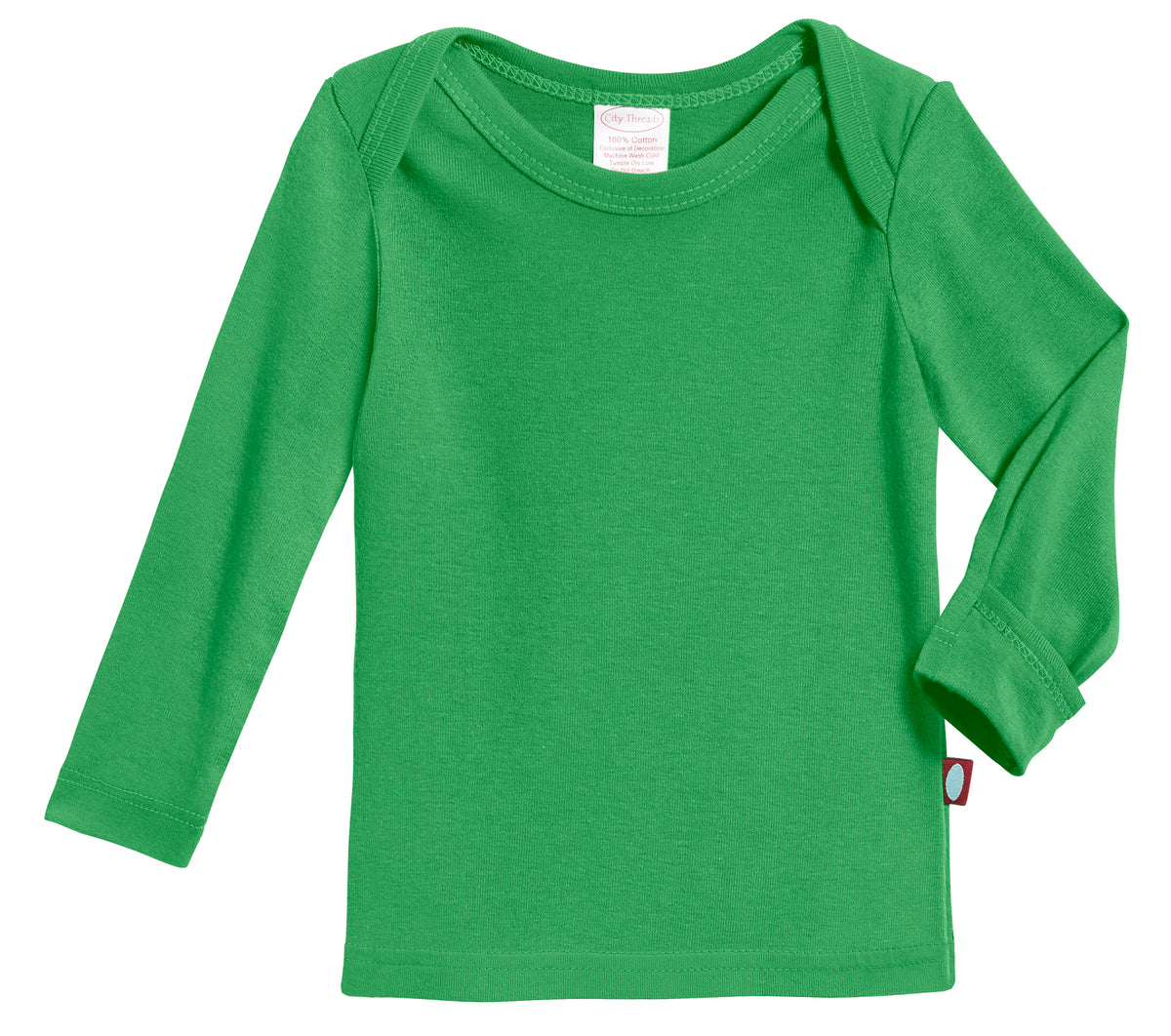 Super-Soft Organic Cotton Baby Rib Long Sleeve Lap Tee| Elf Green