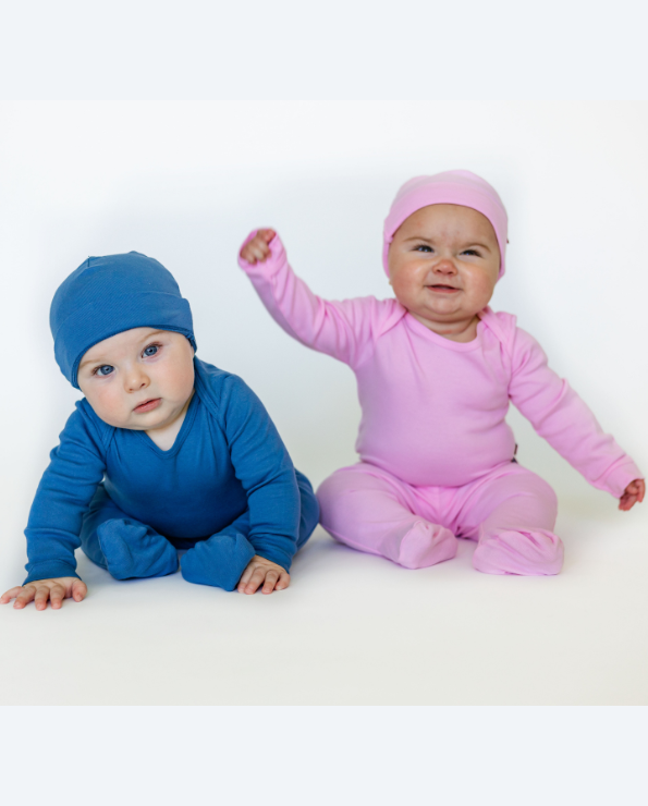 Super-Soft Organic Cotton Baby Rib Long Sleeve Lap Tee| Turquoise