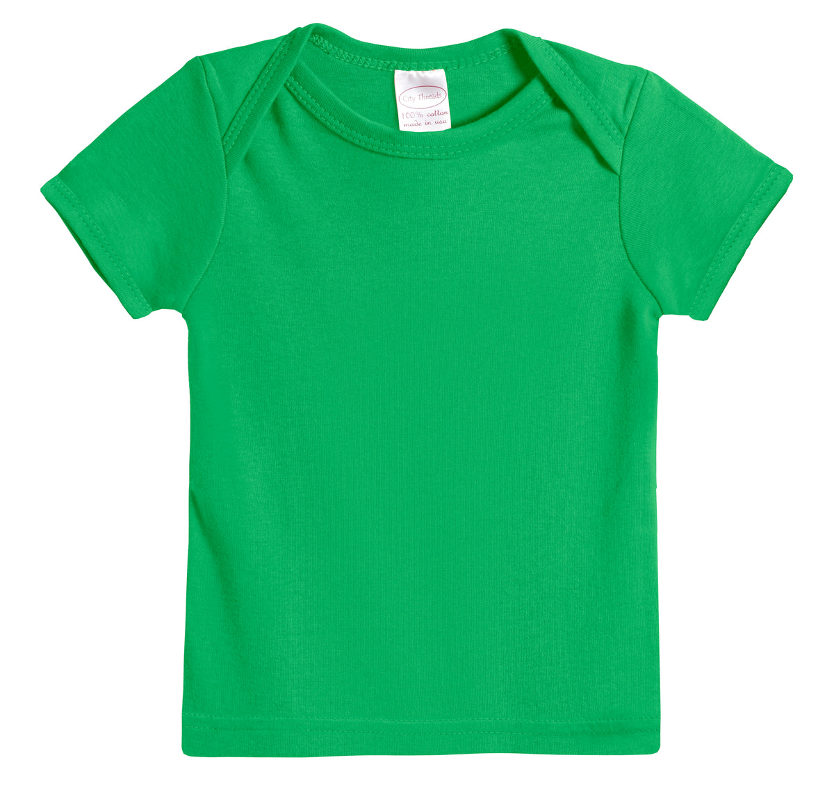 Super-Soft Organic Cotton Baby Rib Short Sleeve Lap Tee| Elf