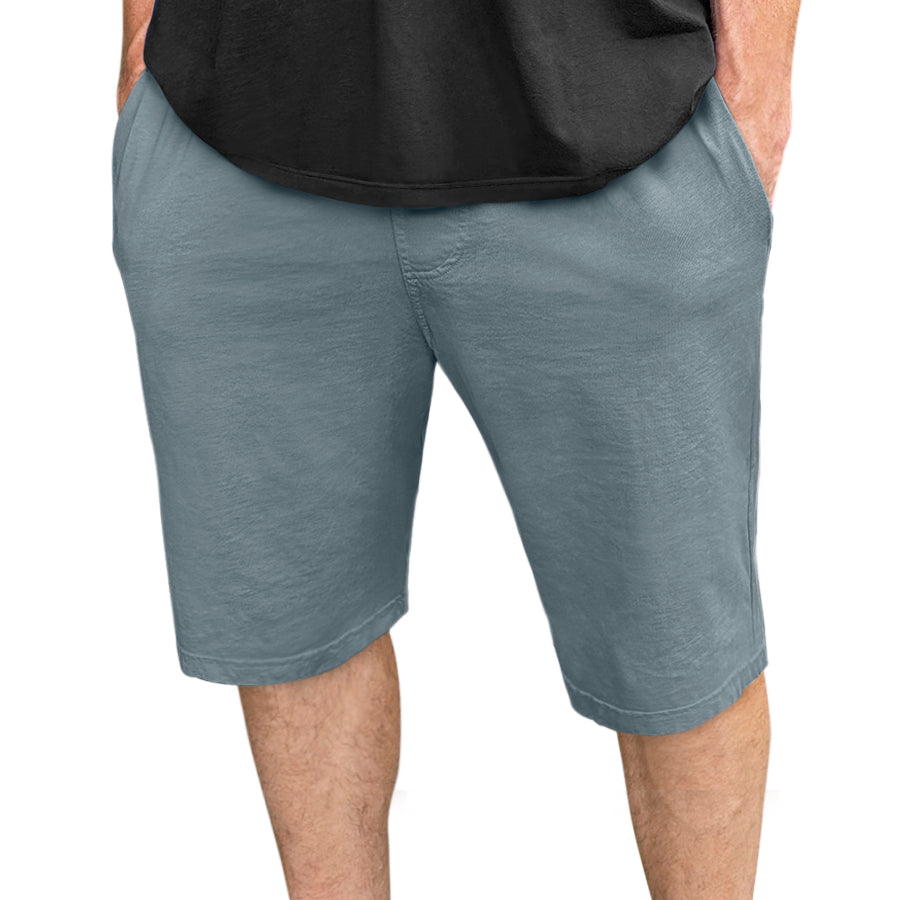 Men&#39;s Soft 100% Cotton Athletic Workout Lounge Pocket Shorts | Concrete