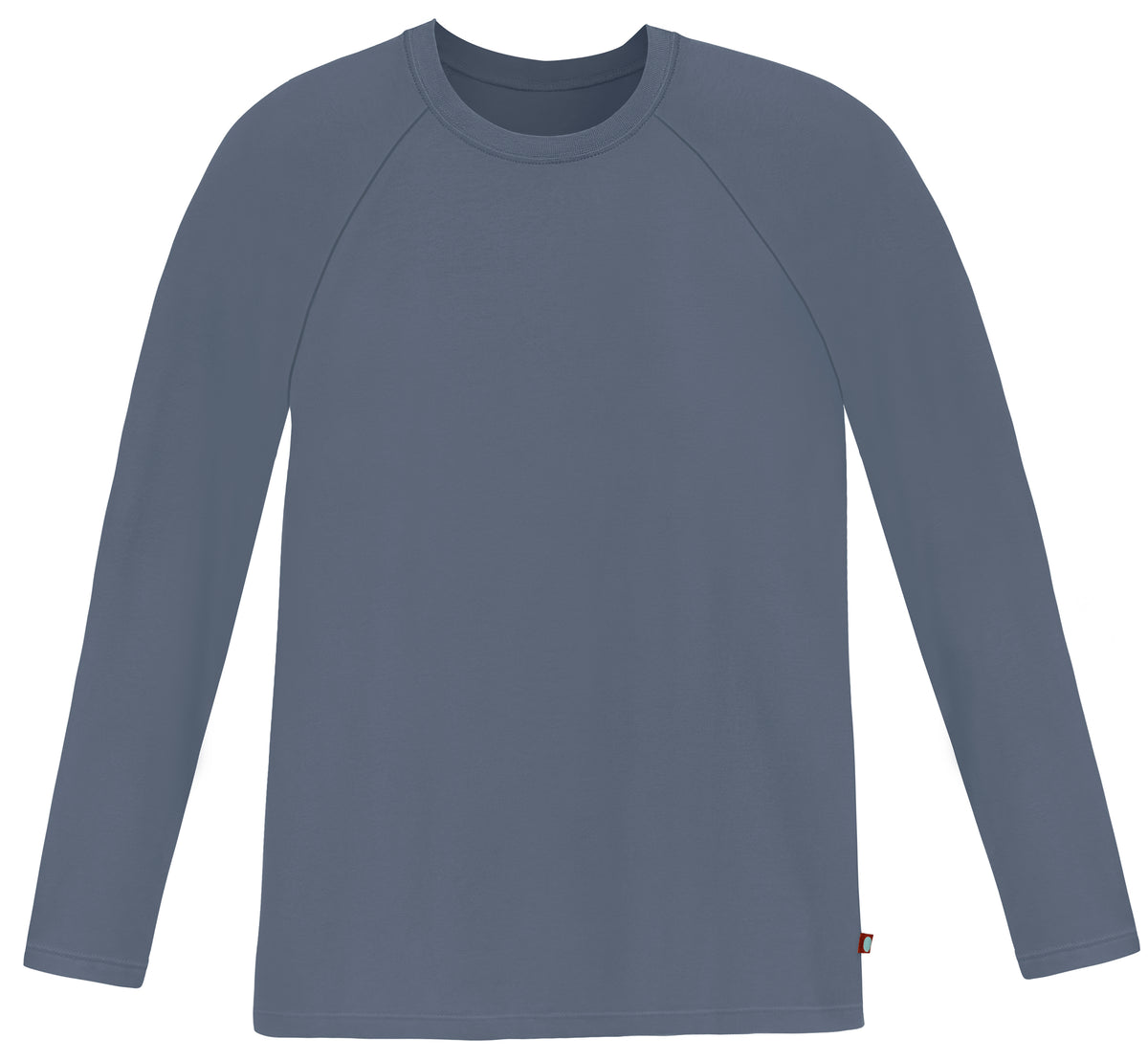 Men's Soft 100% Organic Cotton Raglan Long Sleeve Tee | Concrete