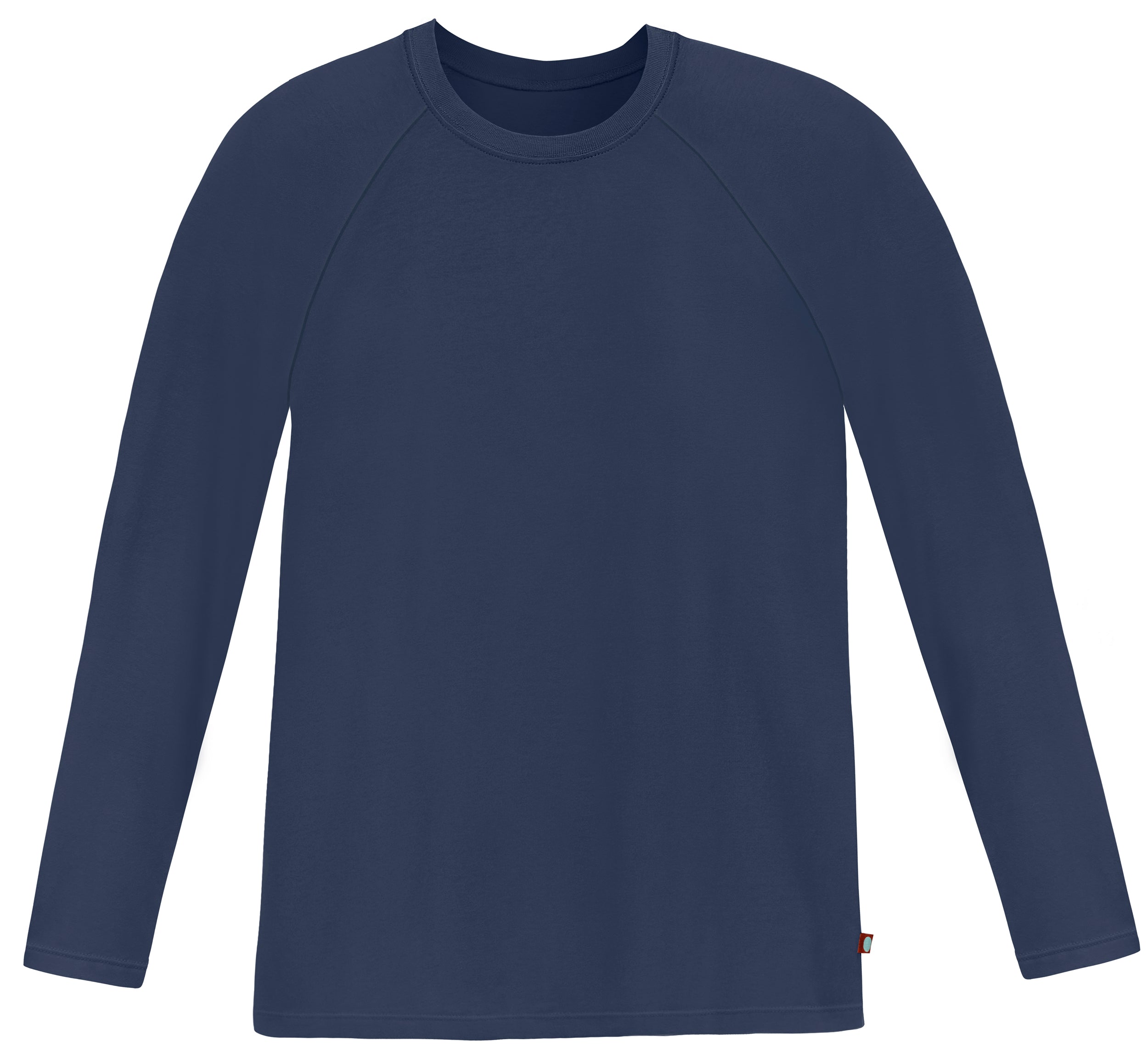 Men's Soft 100% Organic Cotton Raglan Long Sleeve Tee | Midnight