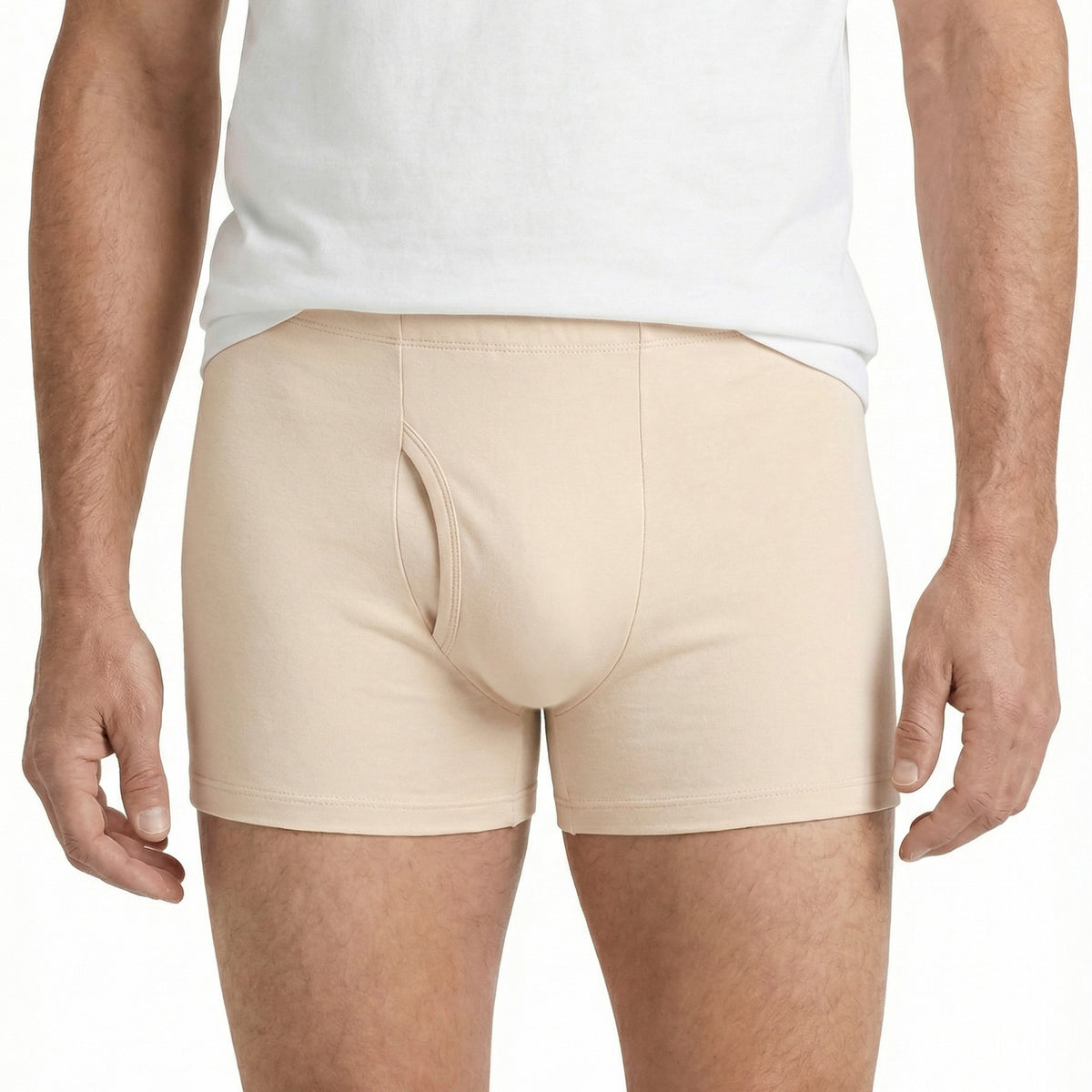 Men's Soft 100% Organic Cotton Boxer Briefs | Oatmeal