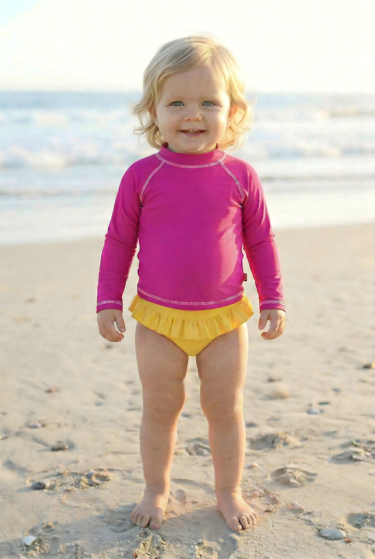 Girls UPF 50+ Ruffle Swim Briefs | Purple