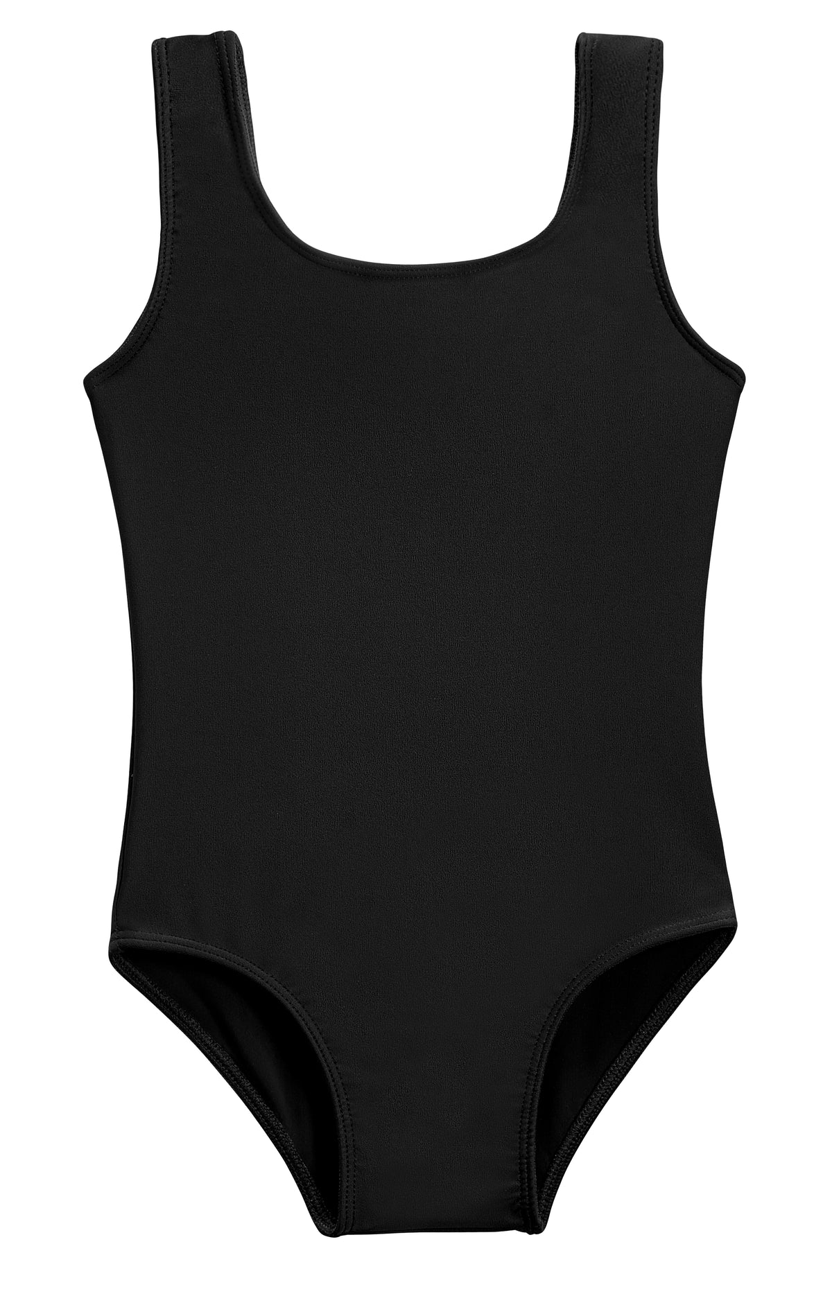 Girls Recycled Nylon UPF 50+ One Piece Swimsuit | Black