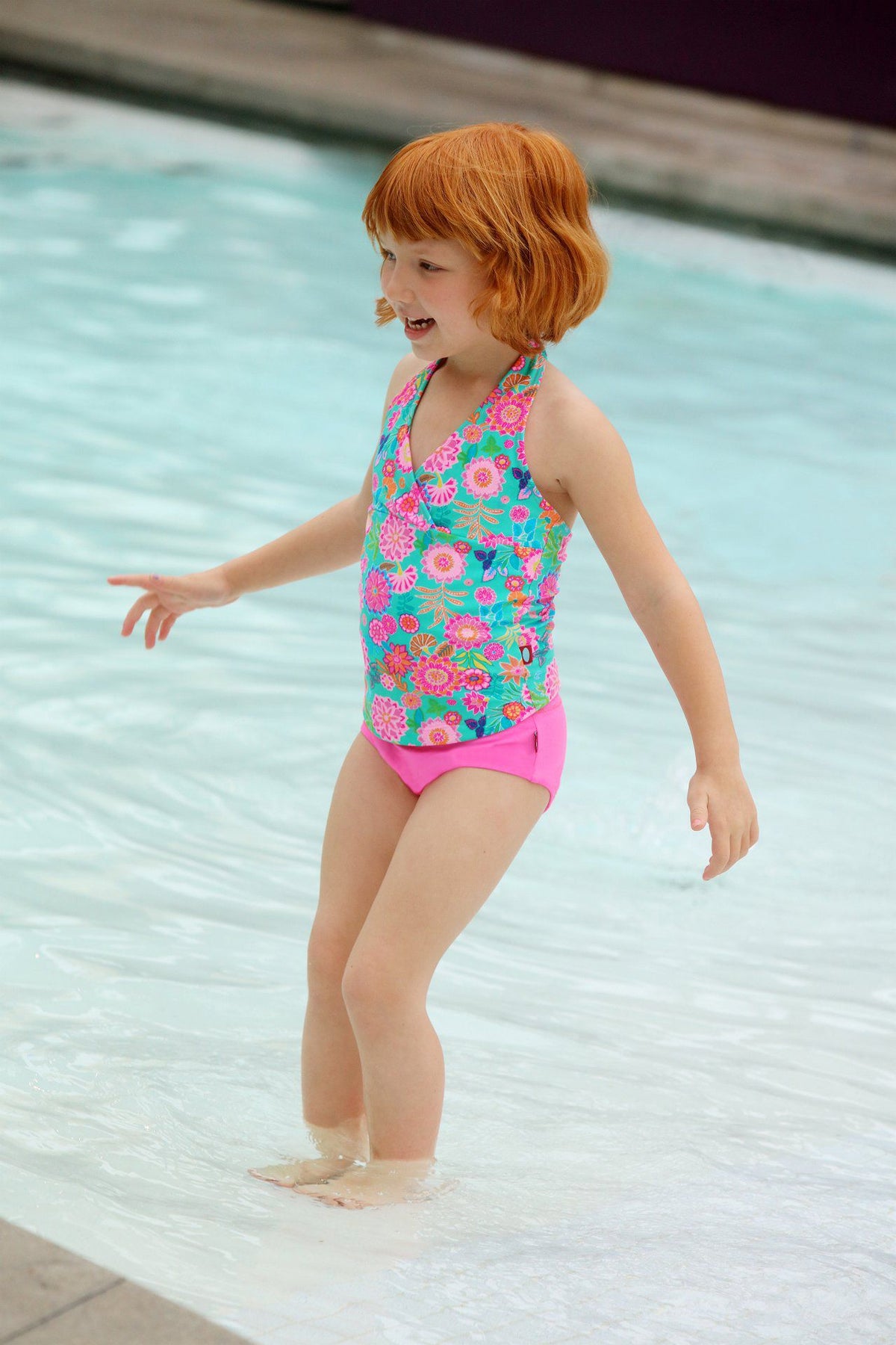 Girls UPF 50+ Swimming Briefs | Purple w. Matching Stitch