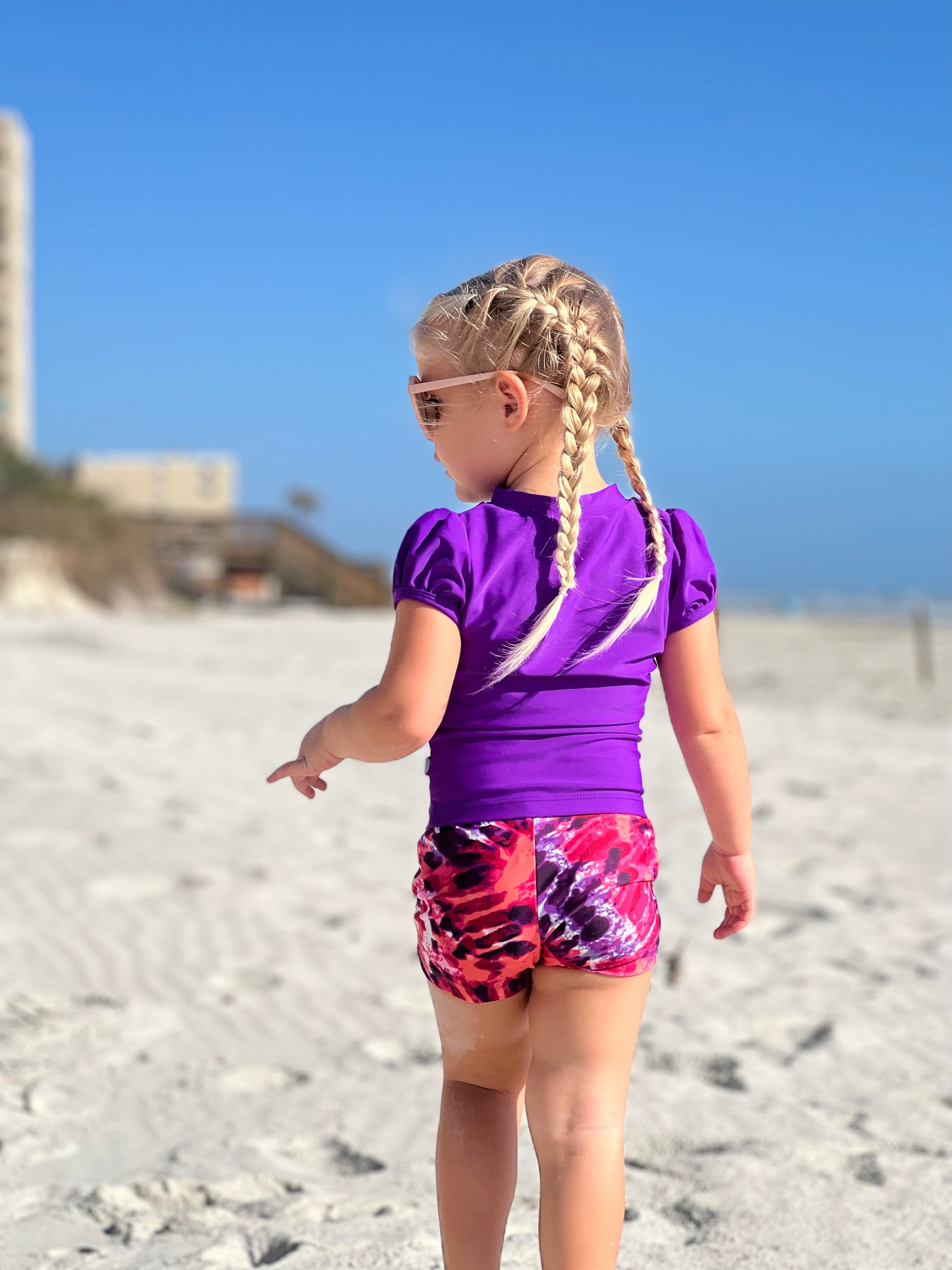 Girls Swimming Bottom UPF50 Rash Guard Swim Boy Shorts City Threads USA