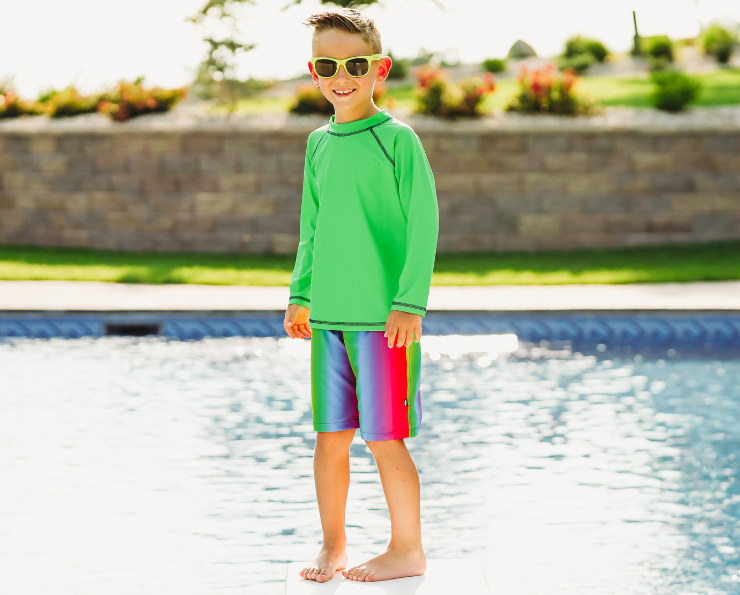 Boys UPF 50+ Long Sleeve Rashguard | Navy Blue