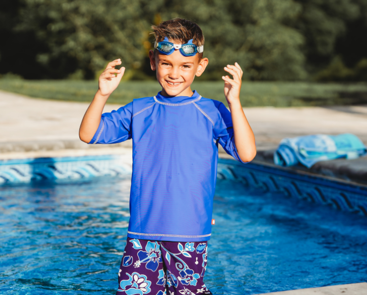 Boys UPF 50+ Short Sleeve Rashguard | Black