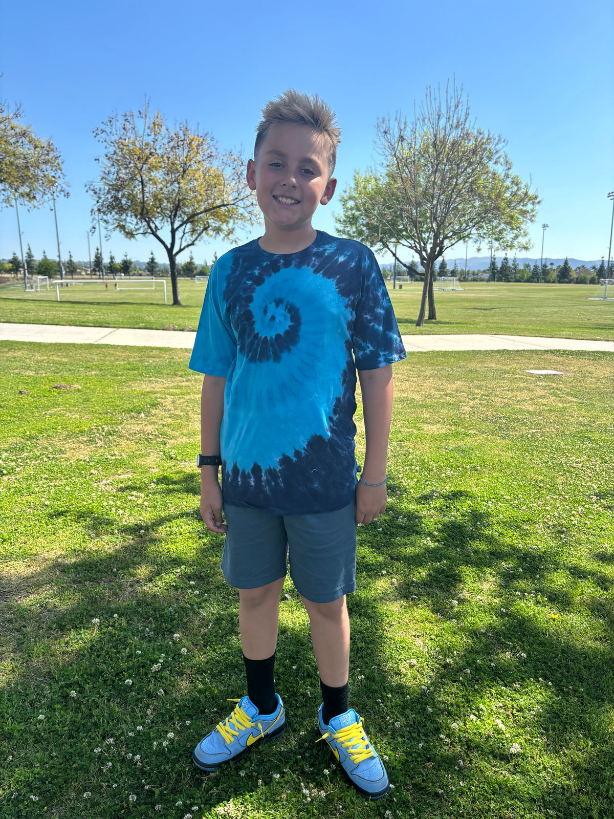 Boys Soft Cotton UPF 50+ Above-Knee Side Pocket Shorts | Turtle