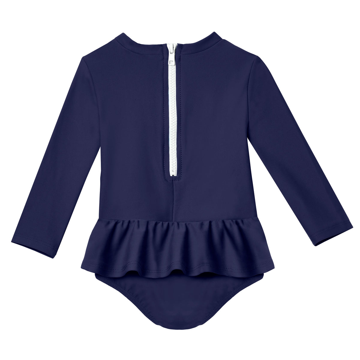 Infant and Toddler Girls UPF 50+ Skirted One-Piece Swimsuit  | Navy
