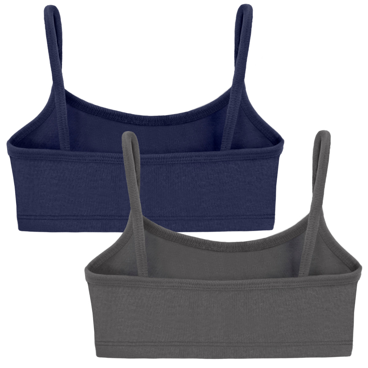 Soft Cotton Training Bra 2 Pack | Charcoal/Navy