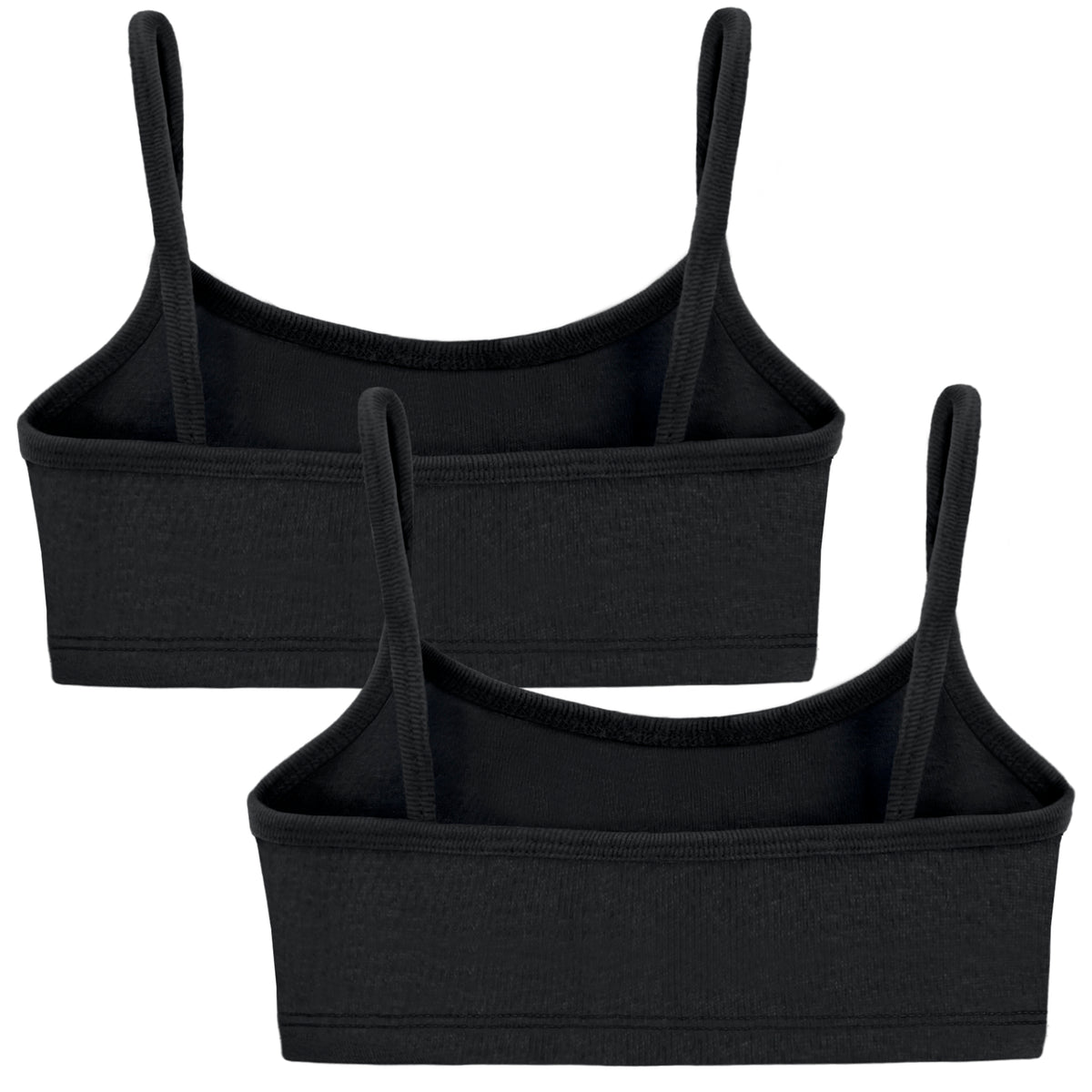 Soft Cotton Training Bra 2 Pack | Black/Black