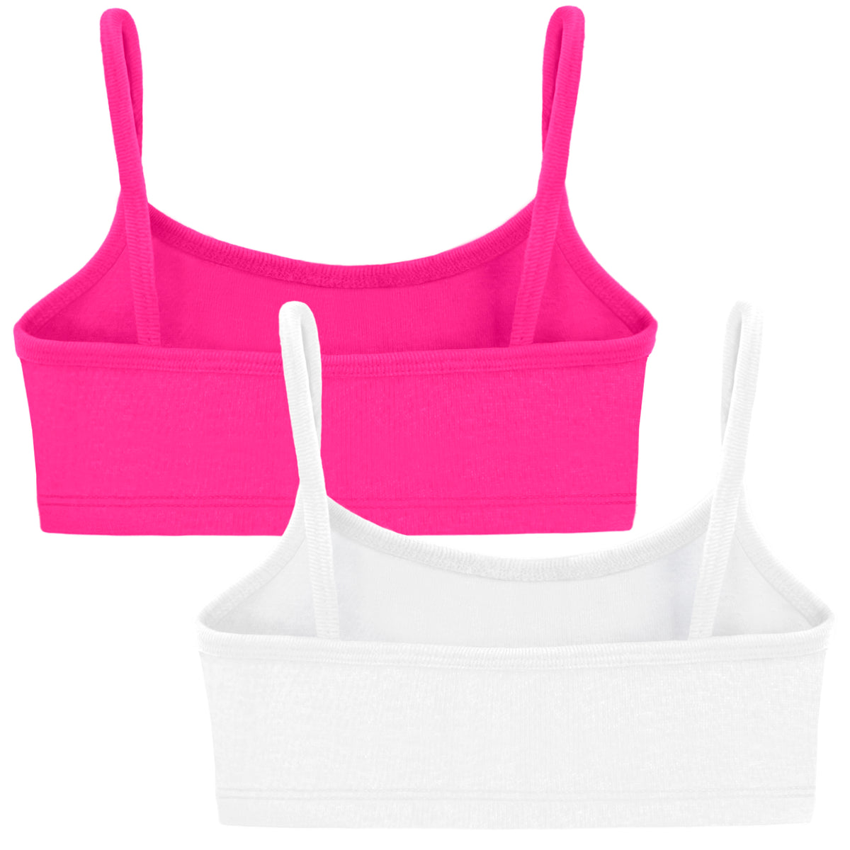 Soft Cotton Training Bra 2 Pack | Hot Pink/White