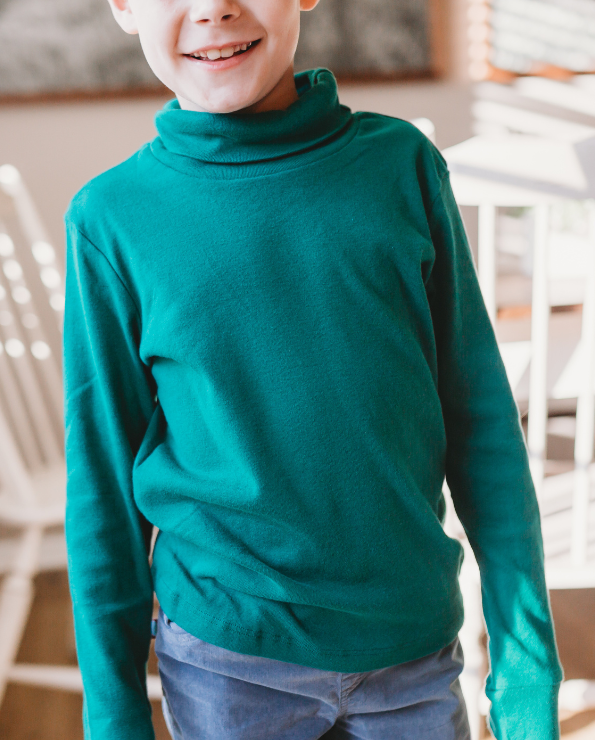 Boys and Girls Soft Cotton Turtleneck  | Orange