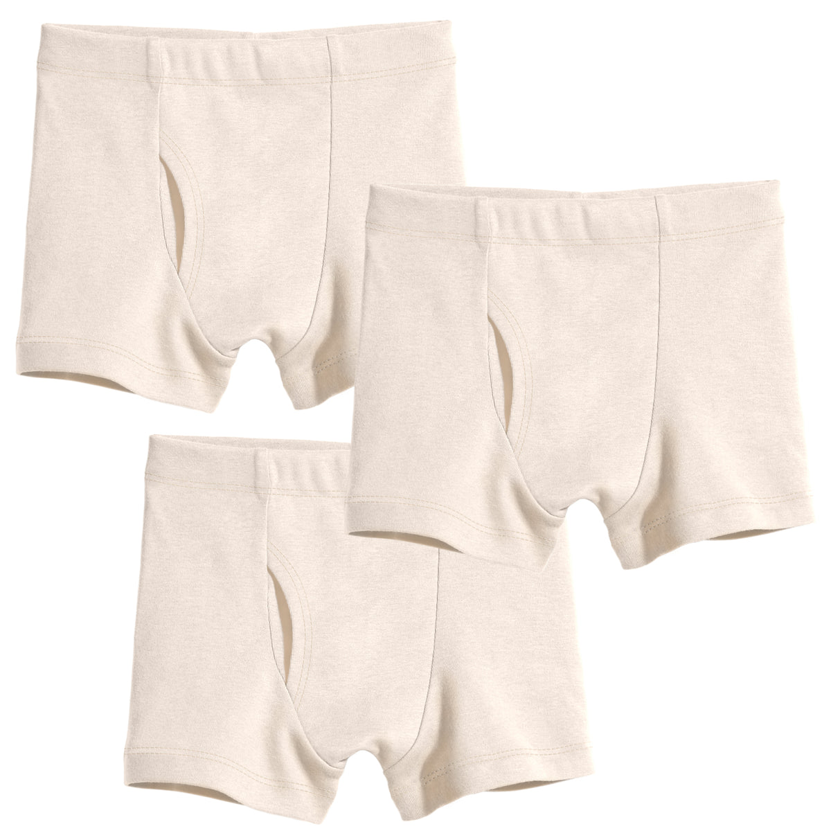 Boys Organic Cotton Boxer Brief - 3 Pack | Favorite Oatmeal