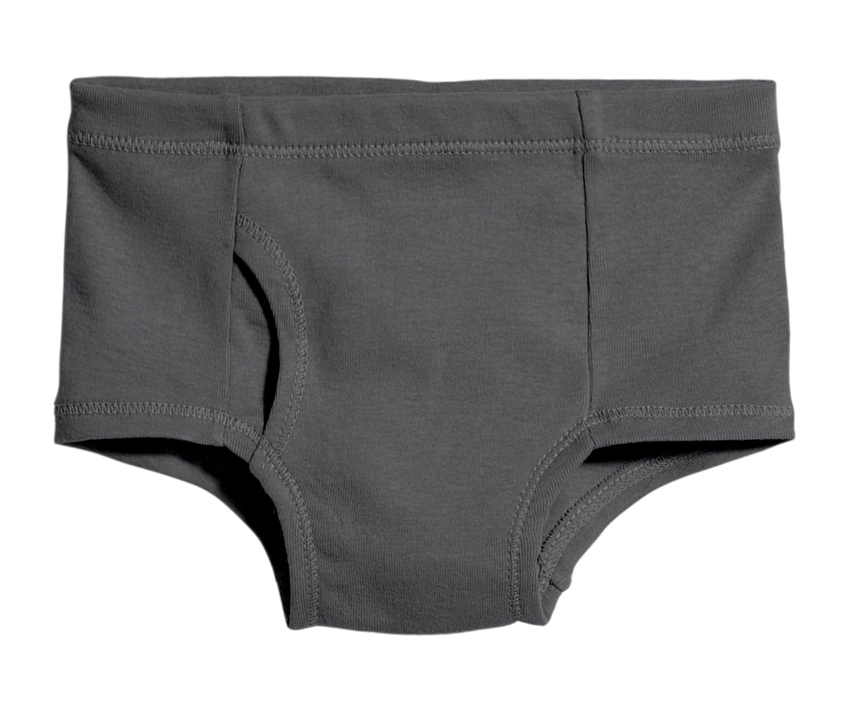 Organic Cotton Boys Briefs Seconds | Damage Charcoal