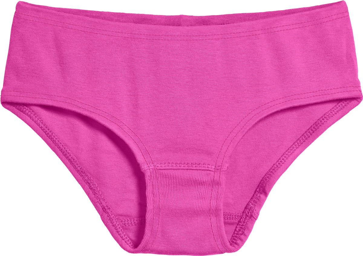 Girls Organic Briefs Seconds | Damage Fuchsia