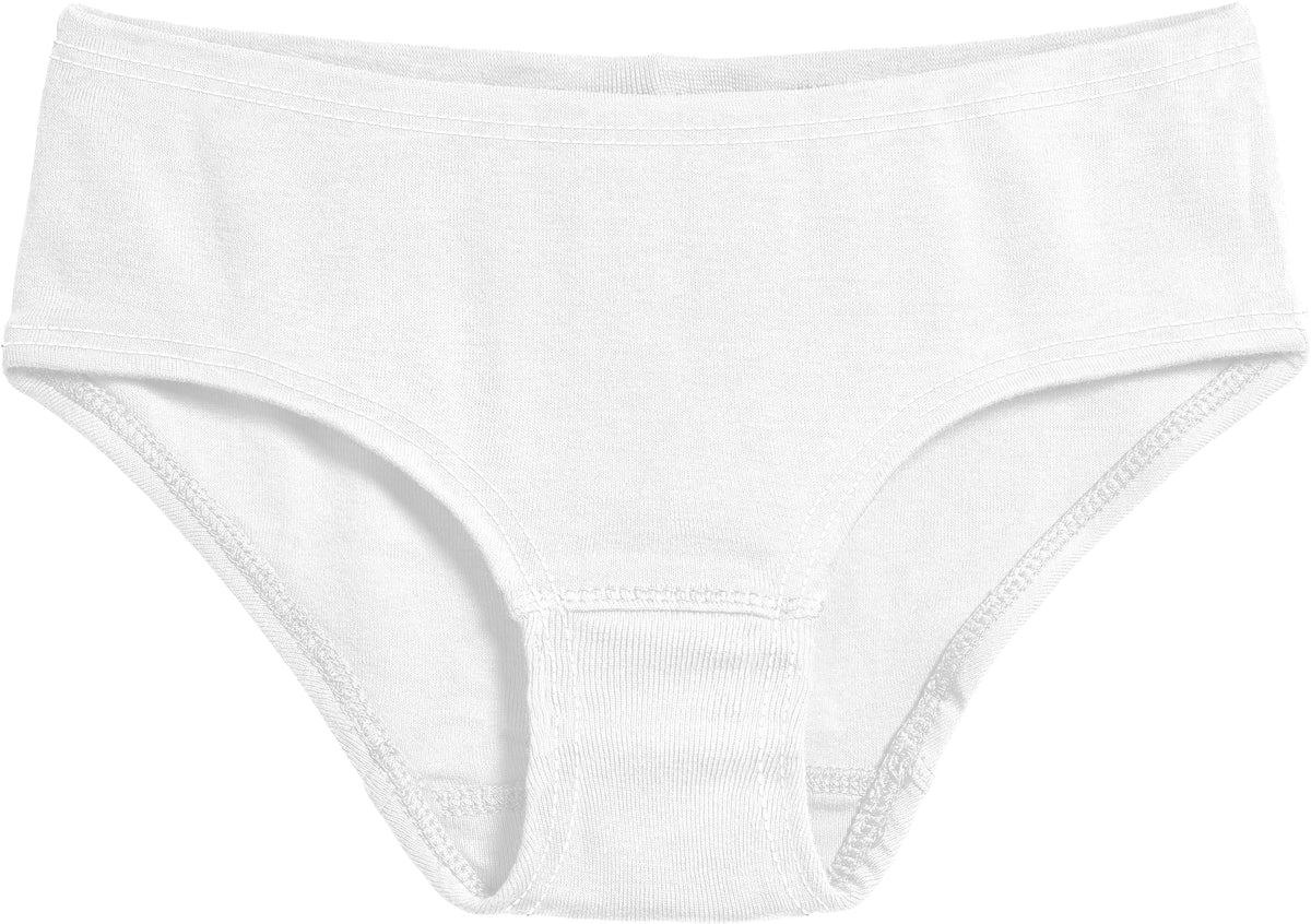 Girls Organic Briefs Seconds | Damage White