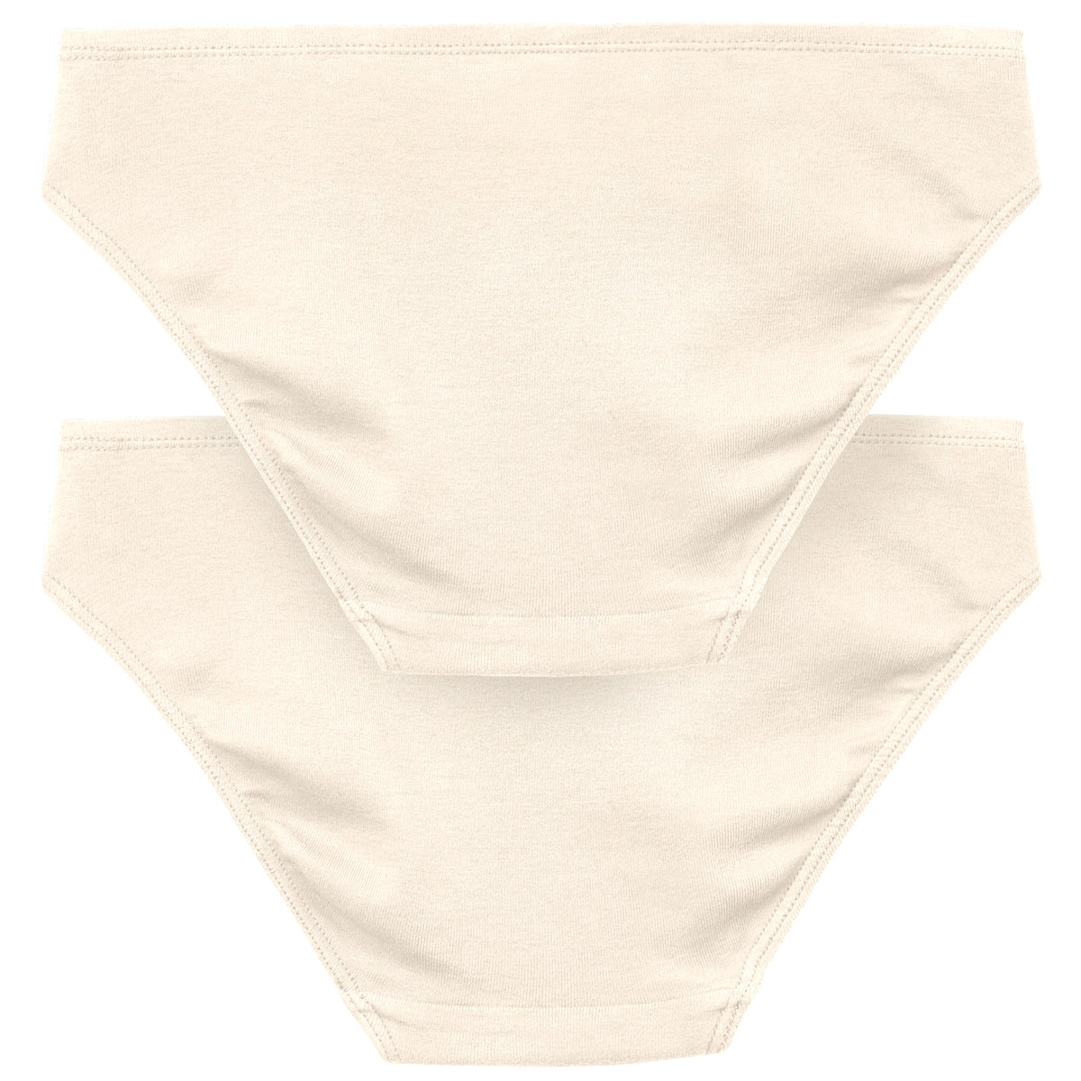 Women's Soft 100% Organic Cotton Bikini Underwear 2-Pack | Oatmeal