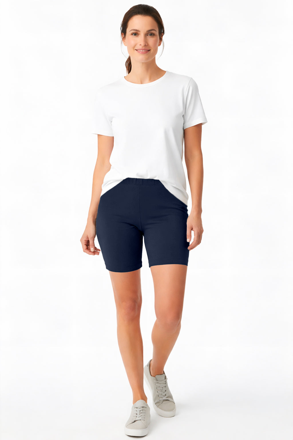 Women's Soft 100% Cotton Bike Short 5" Inseam | Navy
