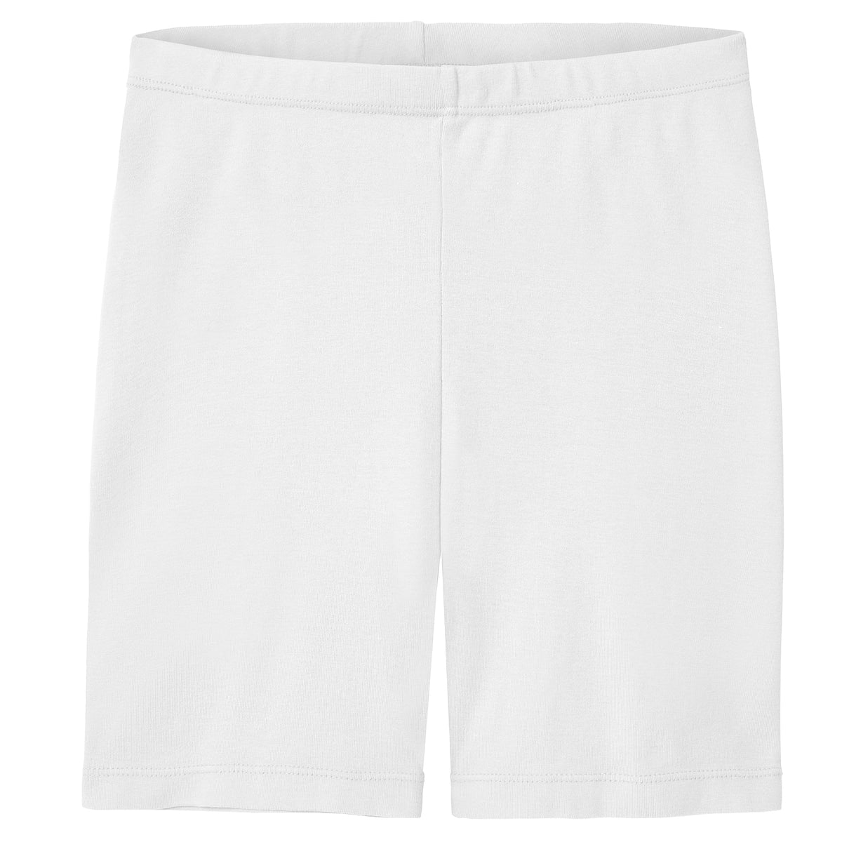 Women's Soft 100% Cotton Bike Short 5" Inseam | White