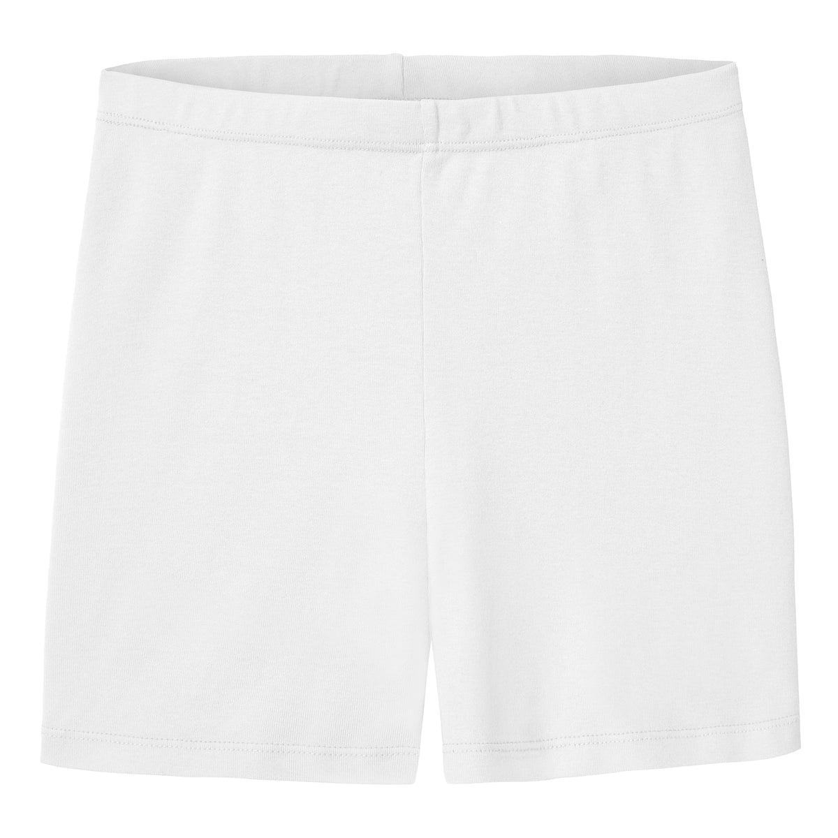 Women's Soft 100% Cotton Bike Short - 3" Inseam (Boy Short Style) | White