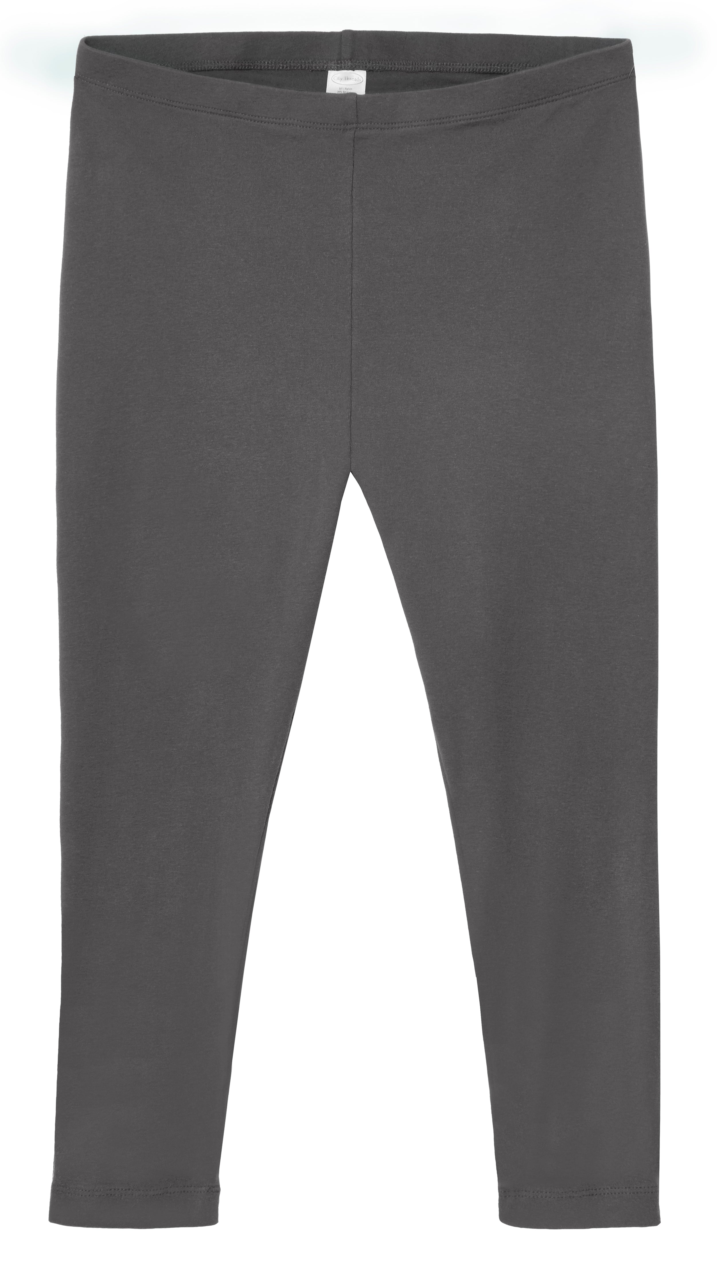 Women's 100% Cotton Soft Capri Leggings | Charcoal - City