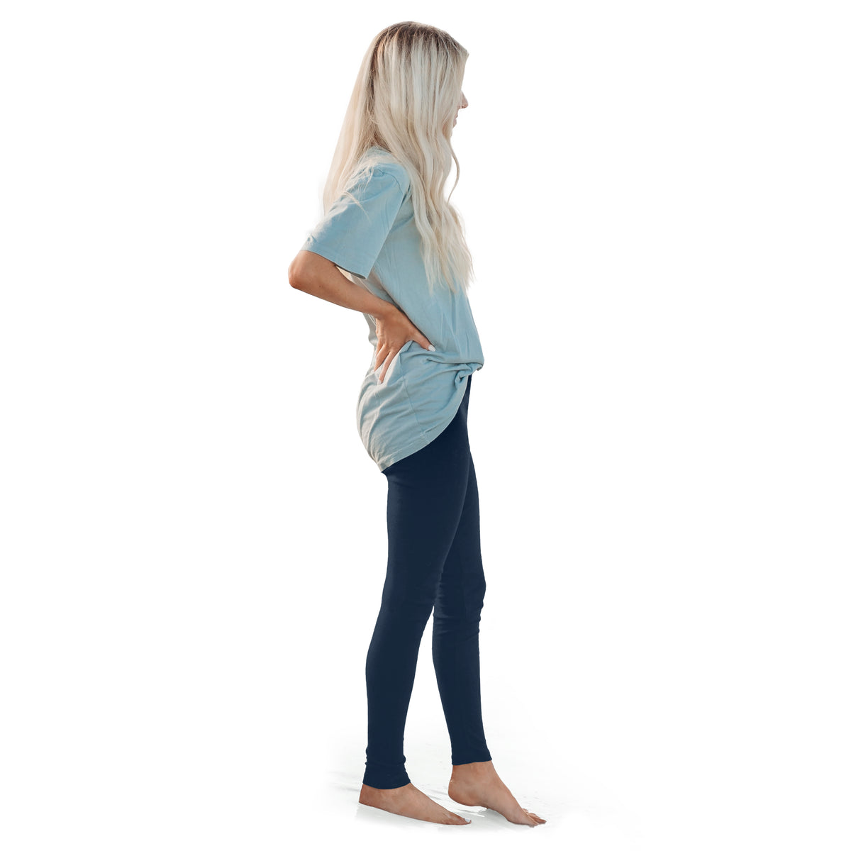 Women&#39;s Soft 100% Organic Cotton Leggings | Dark Navy